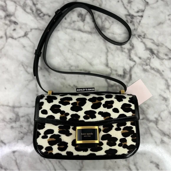 Kate Spade Katy Leopard Haircalf Medium Convertible Shoulder Bag & Crossbody